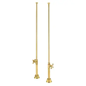 Mason Hill Collection Clawfoot Tub Straight Tub Supply Lines with Shut Off Valves