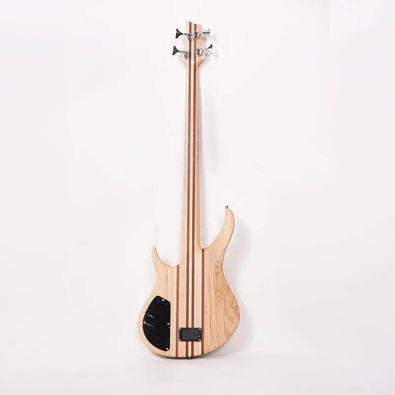 BADASS Vintage Right-Hand 4-String Neck-Thru Electric Bass Guitar, Ash Body, Rosewood Components, 24 Frets, 1v3t 1 Balance Controller System, Dual Active Ceramic Pickups, Bold Design for Musical Enthusiasts