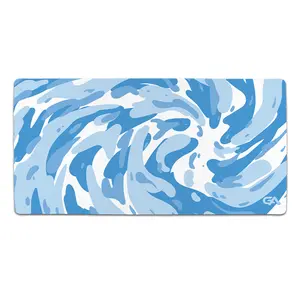Icy Cyan Swirl Mousepad