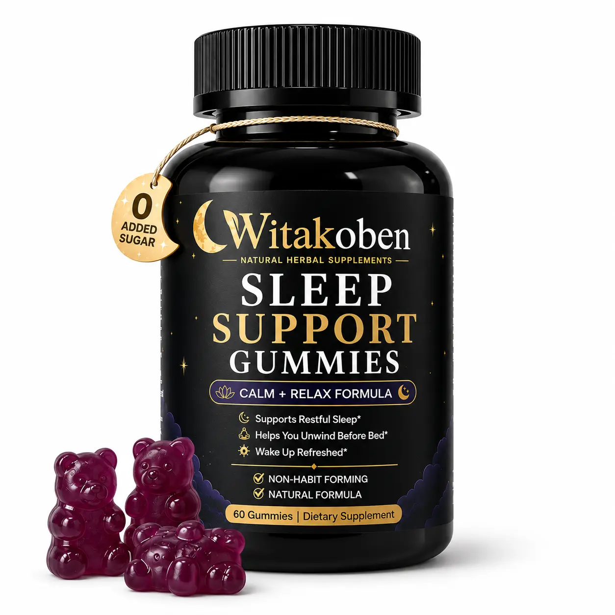 Melatonin Gummies for Adults, 2.5mg per Serving, 0g Total Sugar, Easy-to-Chew Bedtime Routine Support, 60 Gummies