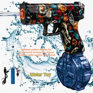 Cool Graffiti Electric Water Toy, Large Capacity Auto Spray, Unisex Outdoor Water Play Toy, Ideal for Pool, Beach, Backyard, Summer Parties