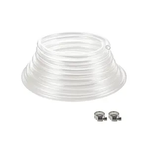VEVOR Clear Vinyl Tubing, 3/8 IDx 1/2 OD, 50FT Plastic PVC Tubing, Flexible and Cuttable Clear Hose, 1/16 in Wall Thickness, High-strength PVC Material for Aquarium Irrigation Swimming Pool Lab