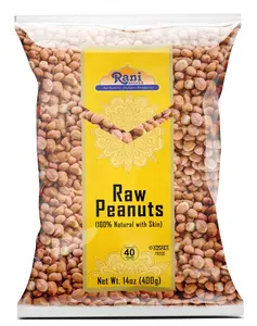 Rani Peanuts, Raw Whole With Skin (uncooked, unsalted) 14oz (400g) ~ All Natural | Vegan | Gluten Friendly | Kosher | Fresh Product of USA ~ Spanish Grade Groundnut / Red-skin