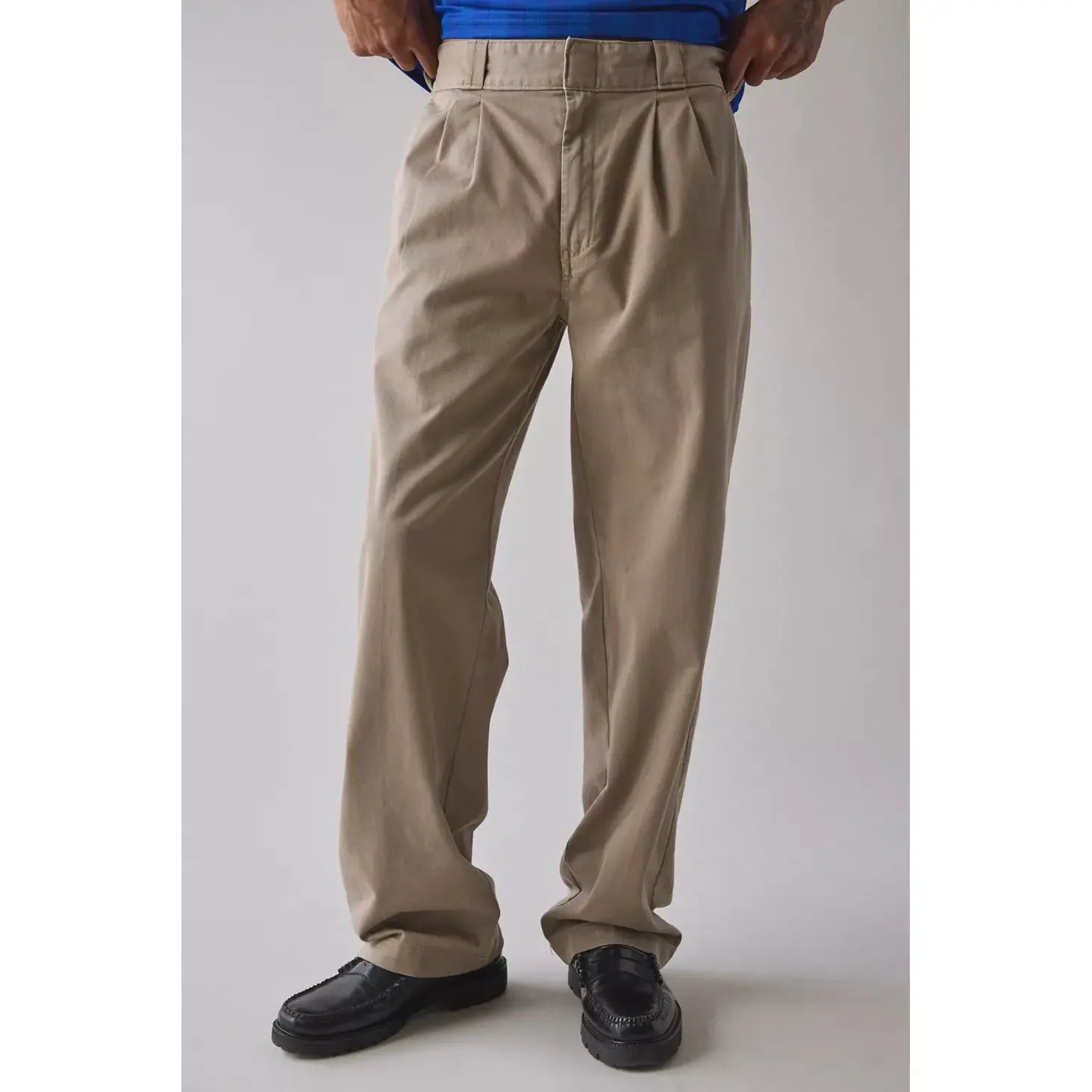 Dickies Men's Unionville Mid-Rise Pleated Utility Trouser, Loose Fit Straight Leg Work Pants in Cotton Spandex, Menswear, Pocket, Stretch, Full Length