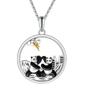 925 Sterling Silver Panda Necklace - Hypoallergenic Panda Jewelry for Women