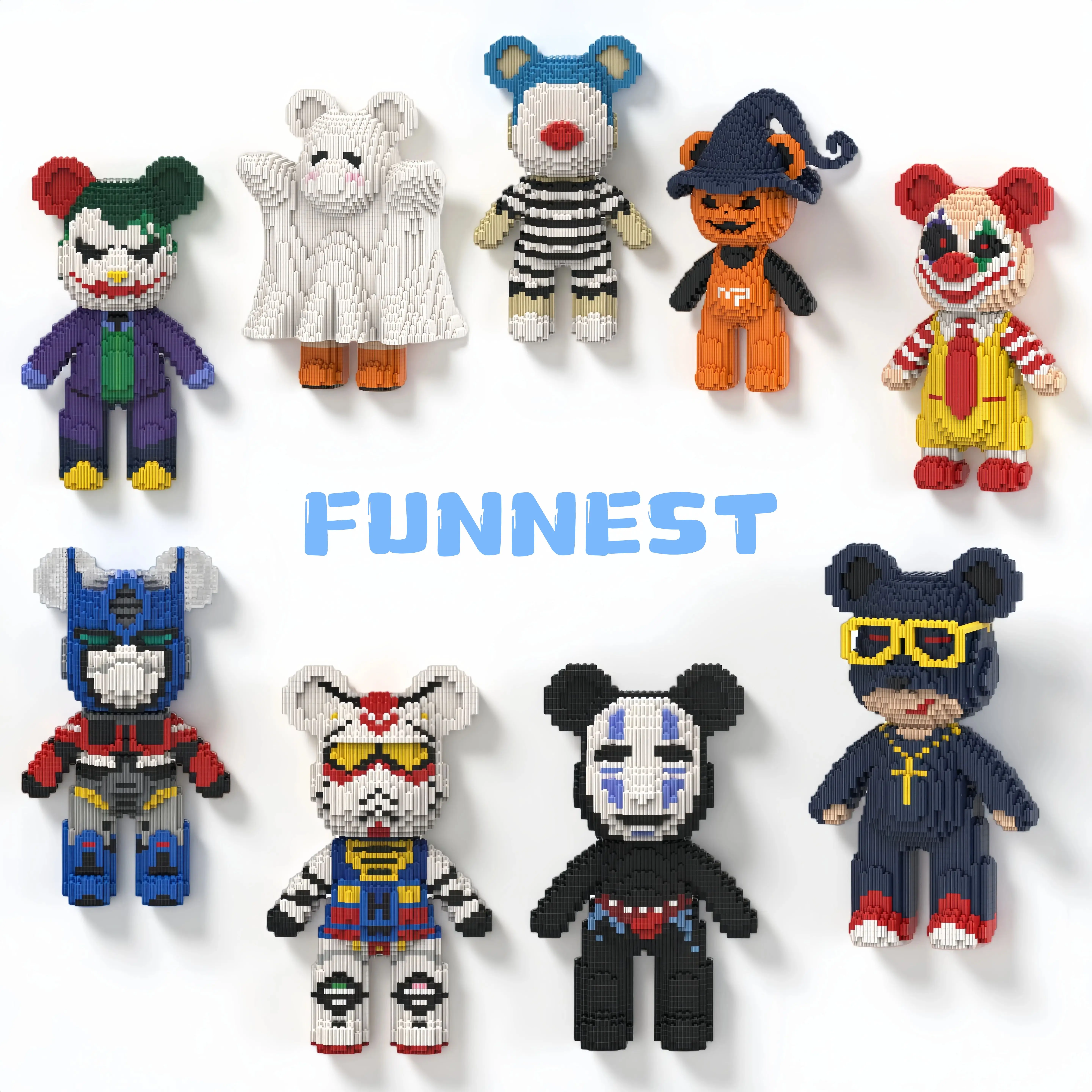 FunNest Bear building block sets – Creative DIY Brick Toy Set for Halloween, Gifts & Educational Play & teen girl gifts