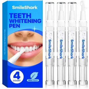 Premium Teeth Whitening Pens (4 Count), Sensitive-Free Whitening Gel, Professional-Strength Formula, On-The-Go Tooth Gel for Adults