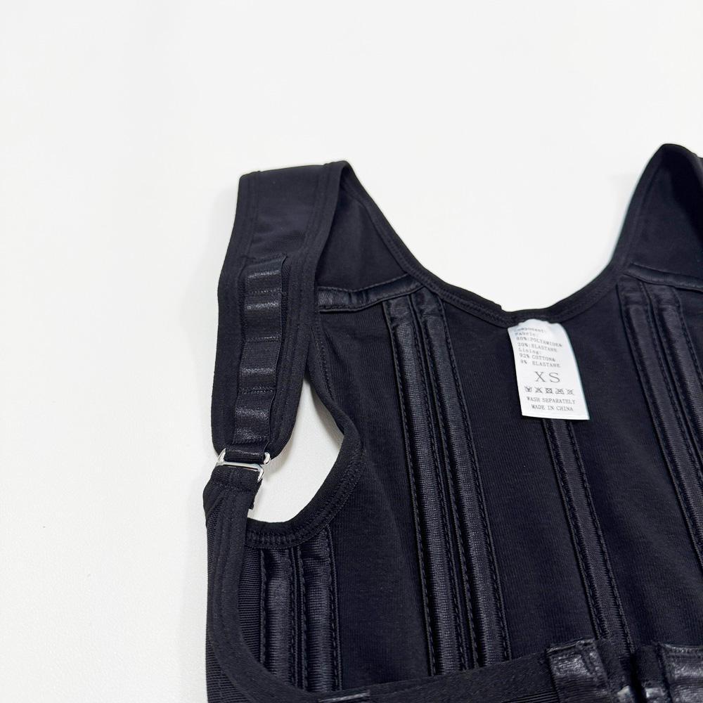 Fajas Colombianas Body Shaper Shapewear Women Vest Tops Double Compression Waist Trainer Corset Adjustable Zipper and Hook-eyes