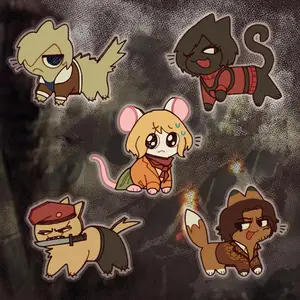 Resident Evil Keychain Leon Kennedy, Jack Krauser, Ada Wong, Ashley Graham, Luis Serra Navarro