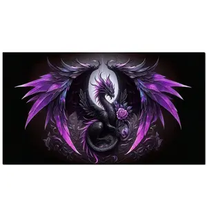 Purple Dragon 5D DIY Large Size Diamond Painting Kits for Adults, Diamond Art Kits for Adults Beginners, DIY 5D Full Round Drill Diamond Dots Gem Arts Kits for Home Wall Decor, Diamond Art Tools