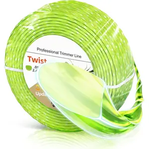 Weed Eater String, 095 Weed Wacker String of 200-, Sring Trimmer Line for Universal Replacement, Heavy Duty Weed Trimmer Line Fits Medium & Heavy Grass & Weeds, Twist Yellow  Nylon