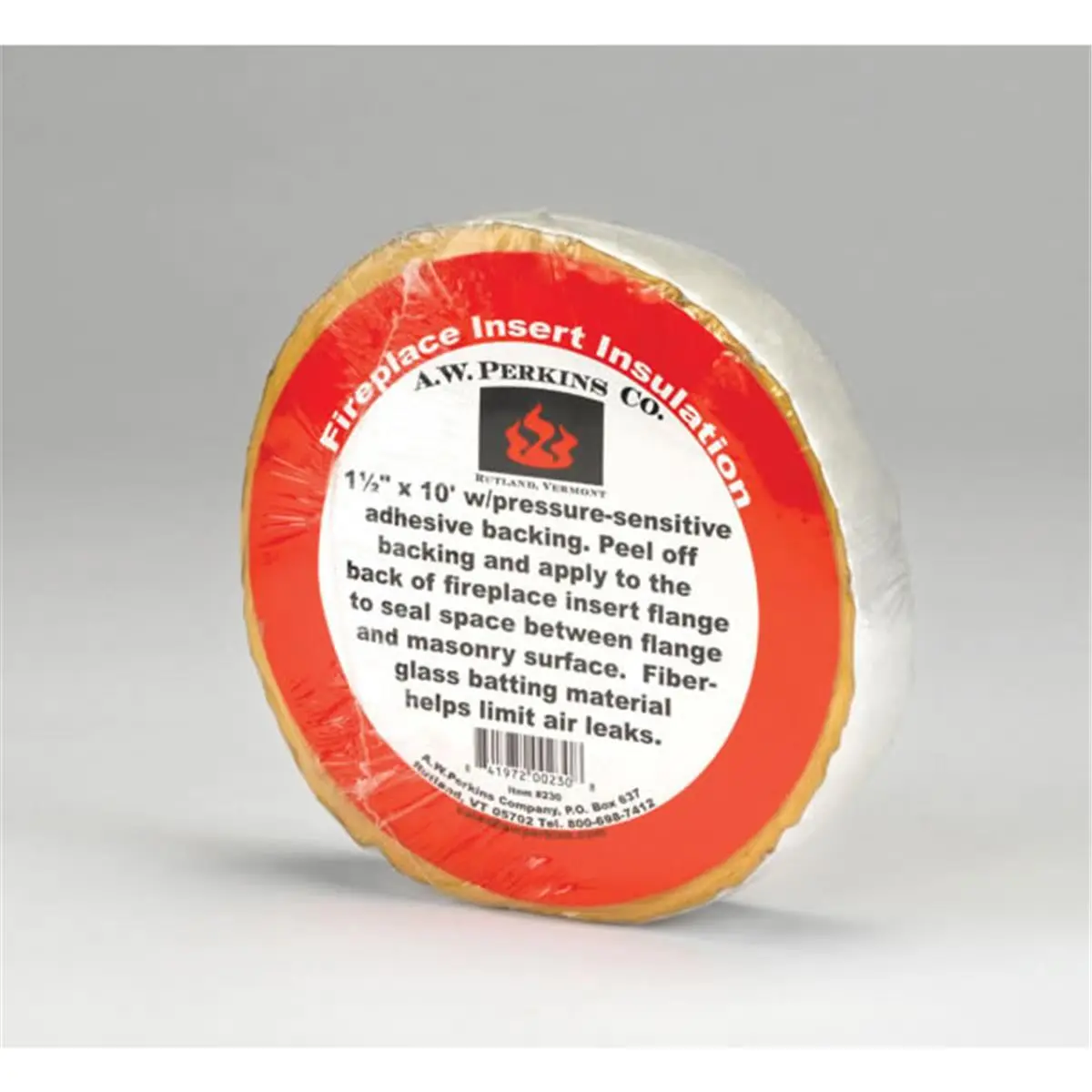 212 MAIN A.W. Perkins Co 105 Self-adhesive Fiberglass Insulation Roll, 1.5 in x 10' Size, High Temperature Resistant, Heat Resistant