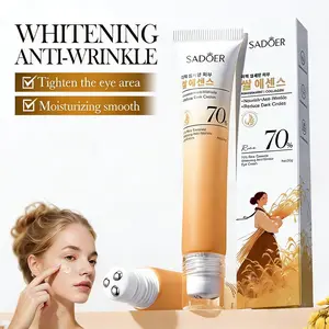 Roll on Eve Cream with 70% Rice EssenceExtractfor Elasticity Wrinkles Puffiness FineLines Moisturize Tighten Tender Triple Roll &Glow Massage Head Idea for Daily Skincare(20ml) patches