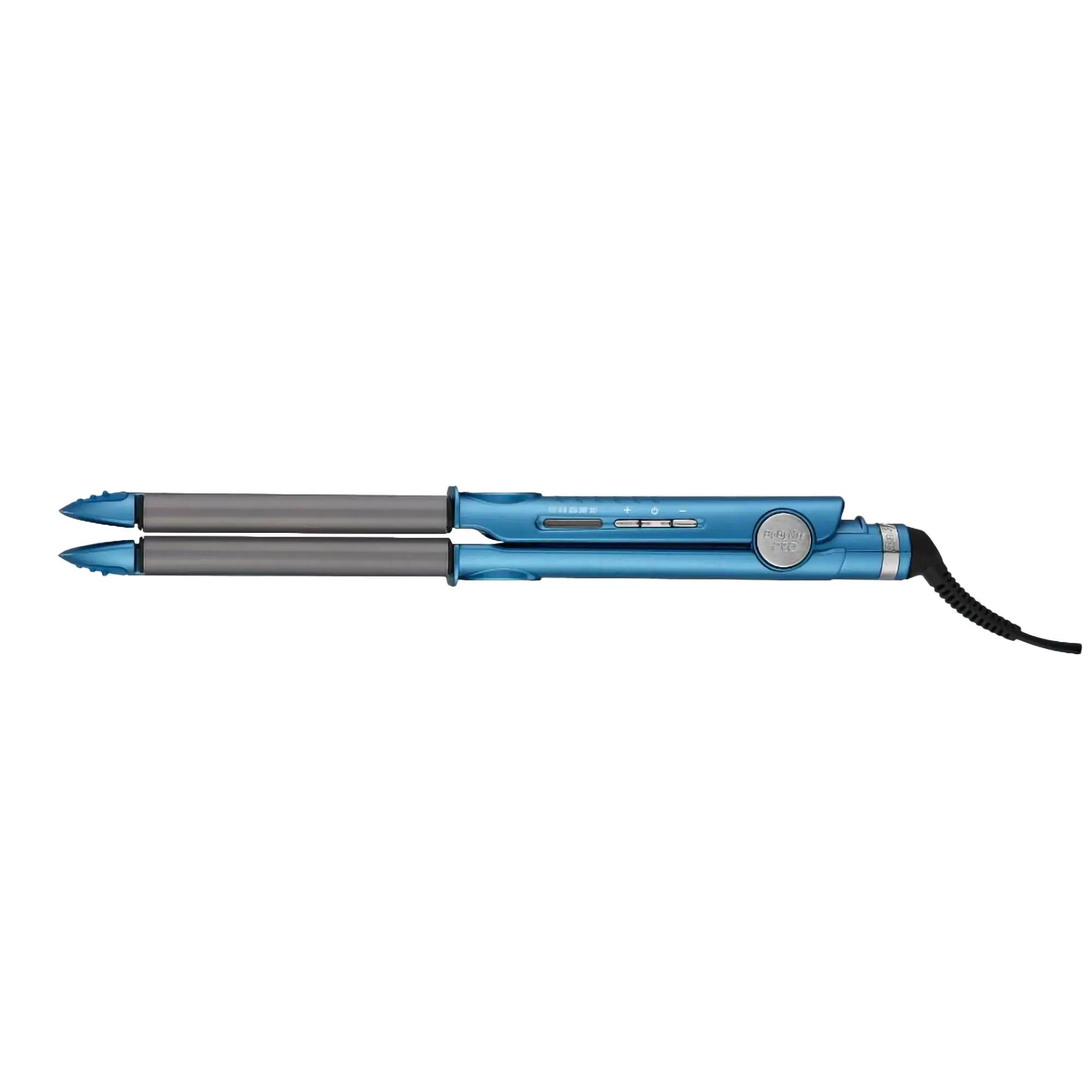 BaBylissPRO Nano Titanium 1″ Curved Styling Iron – Model BNT4061UC – Versatile Curved Flat Iron with Sol-Gel Nano‑Titanium Plates, 5 LED-Adjustable Heat Settings, Floating Plates & Cool Tip for Sleek Straightening, Waves & Curls