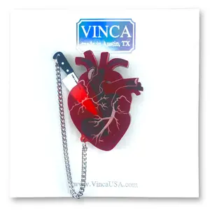 Heart of Aghast Brooch - Drop Dead Red
