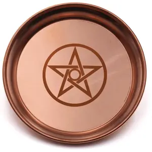 Copper offering bowl prayer ritual plate great for witchesaltarincense burner smudging bowl offering dishcandle trays ash catcherjewelry dishpentagram