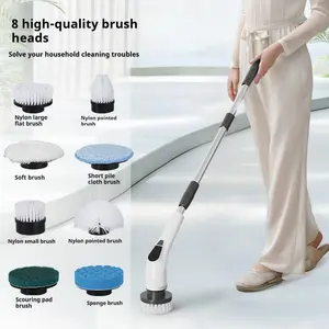Electric Spin Scrubber for Cleaning Bathroom: Cordless Power Shower Scrubber - Electric Cleaning Brush for Tile Tub