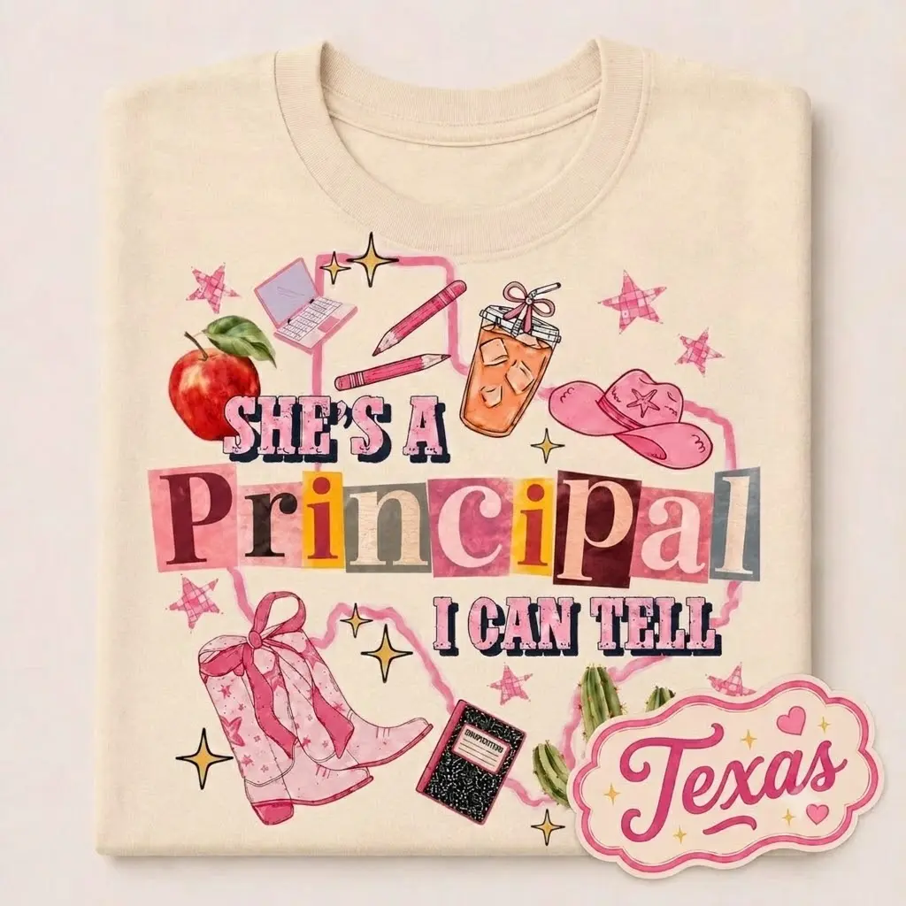 Custom State Principal Shirt, She's A Principal I Can Tell, School Principal Gift, Comfort Colors Tee
