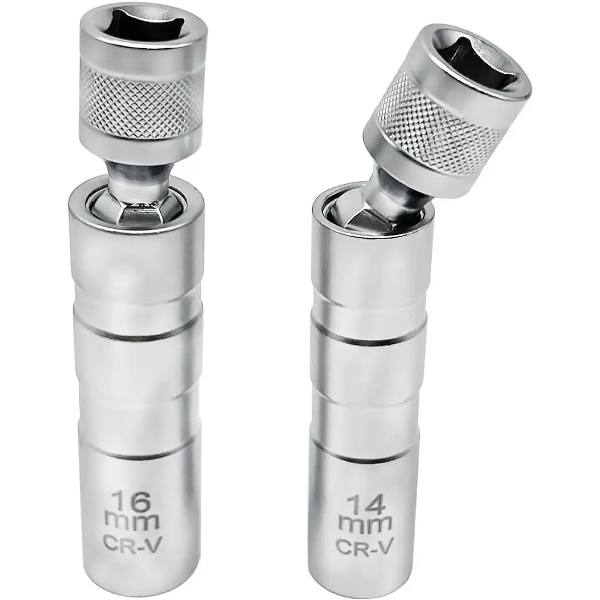Magnetic Spark Plug Socket Set for Car Engine Maintenance - 14mm & 16mm Thin-Wall, 3/8" Drive 12-Point, Ratchet Mechanism, 360-Degree Rotation, Socket Wrench Adapter for Flexible Removal, Socket Wrench Adapter Spark Plug Wrenches