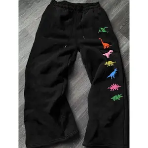 Men's Cartoon Dinosaur Print Sweatpants, Regular Fit Casual Comfy Jogger Pants for Spring & Fall, Men's Trousers for Daily Wear