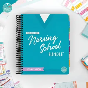 Nursing School Complete Study Bundle 2026 | Spiral Bound 350+ Pages NCLEX Prep, Med Surg, Pharm, Pediatrics, Fundamentals Guide