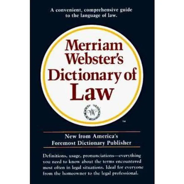 USED Book - Merriam-Webster's Dictionary of Law by Merriam-Webster (Paperback) - english