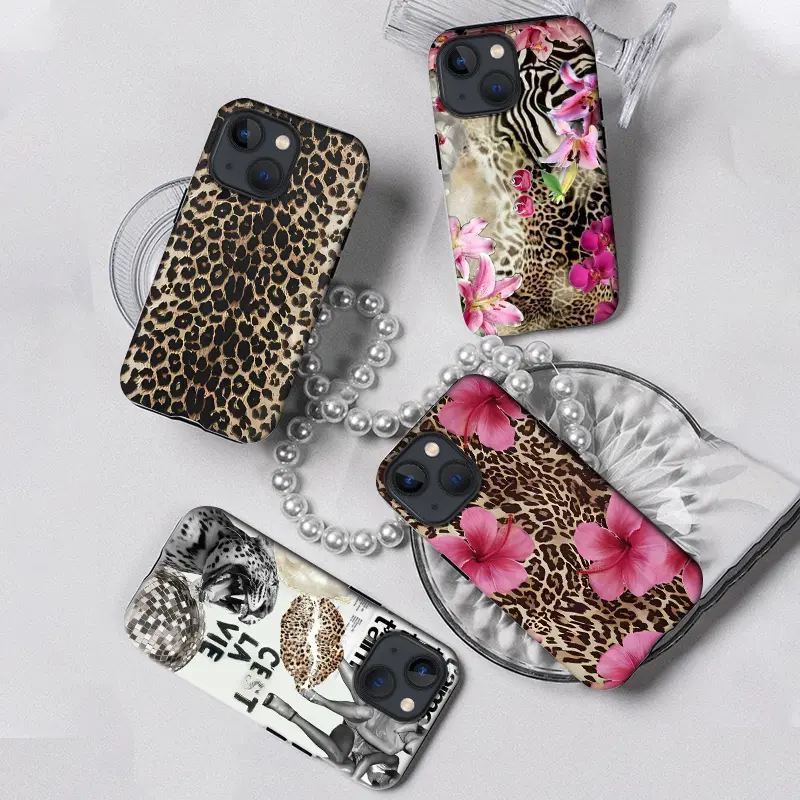 Leooard Collection Print Protective case, fun design, compatible with iPhone 17 Pro Max, 17Air, 16 Pro, 15 Plus, 14, 13, 12 and 11, TPU full screen, shockproof, stylish, scratch-resistant, soft silicone material, drop-proof gift for her, Casing, Accessori