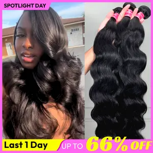 UNice Body Wave Human Hair Bundles Brazilian Virgin Hair Weave Extensions Sew in Bundles Straight Water Wave Kinky Straight #SpotlightDay#Summervibes