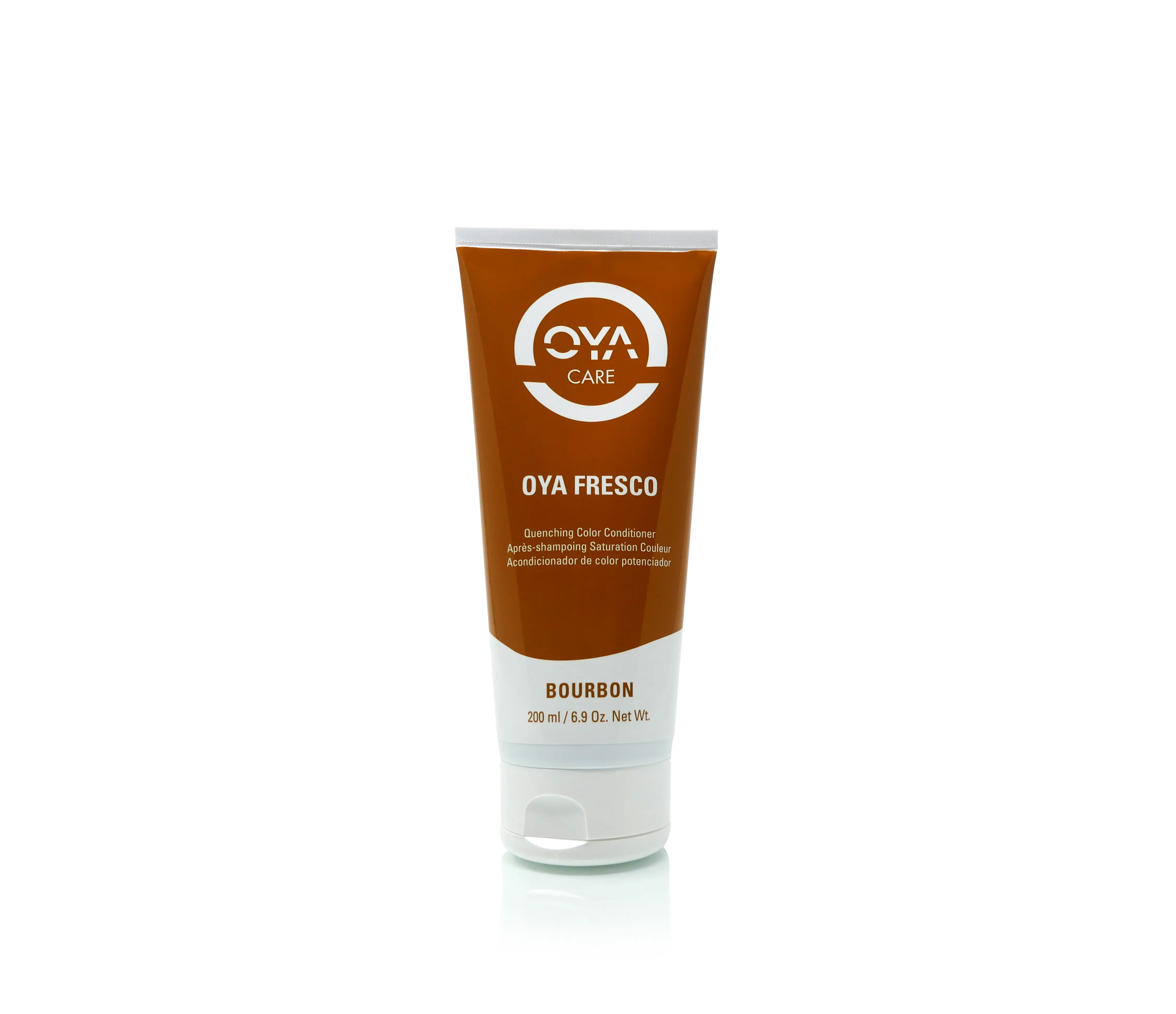 OYA Fresco Bourbon Color Conditioner - Deposits color and conditions in one simple step. Formulated with natural Sea Kelp, Green Tea, Chestnut Extract and Hydrolyzed Quinoa leaving hair silky, vibrant and moisturized.