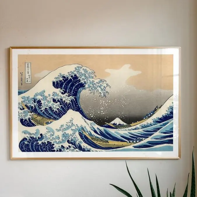 The Great Wave, Japanese Wall Art, Vintage Wall Art, Great Wave off Kanagawa, Japanese Decor Waves, Home Decor, Kanagawa Art
