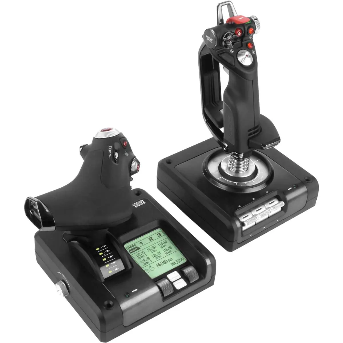 Logitech G Pro Flight X52 Pro H.O.T.A.S System, Professional Throttle & Adjustable Joystick with Grip, Button & Lock Controls for PC Gaming