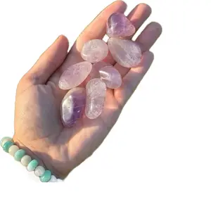 1/2 Pound  or 3 Pieces Amethyst Tumble Stone Bulk Wholesale Lot of Crystals 30-40mm