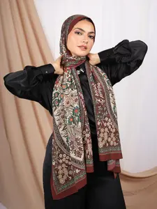 Women's Fashion Bohemian Style Scarf Polyester Muslim, Modesty, New Design, Stylish and Versatile Headscarf Accessory for All Occasions hijab
