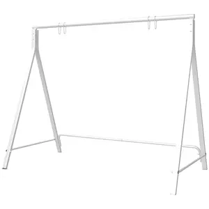 Heavy-Duty Metal Porch Swing Stand, 528 lbs High Weight Capacity Sturdy Freestanding Hanging Chair Frame, Compatible with Most Swing Chairs for Backyard, Patio