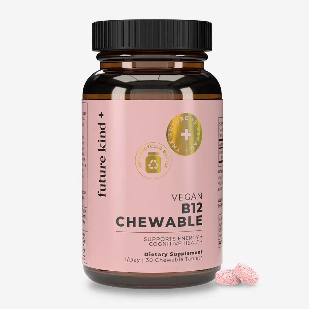 Natural Vegan Methylcobalamin Vitamin B12 Chewable Dietary Tablet, Health & Wellness Supplement for Energy Boost & Brain Health, Healthcare