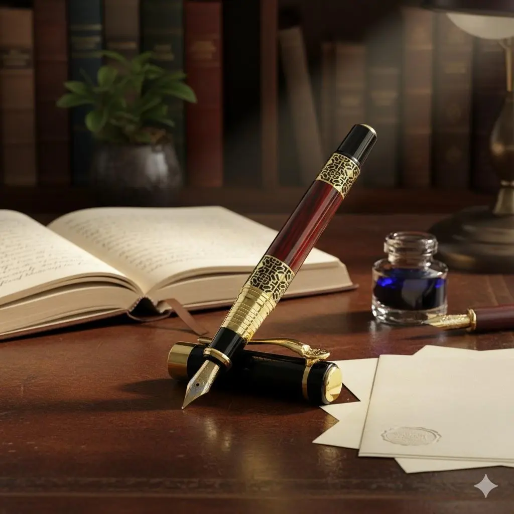 Vintage Business Pen with Smooth Writing, Eco-Friendly Refillable Ink ...