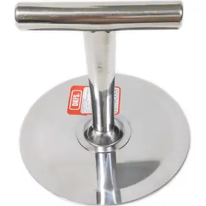 Korean Style Pancake Hotteok Hand Presser All Stainless Steel T-shape Handle Easy to Press Round Plate