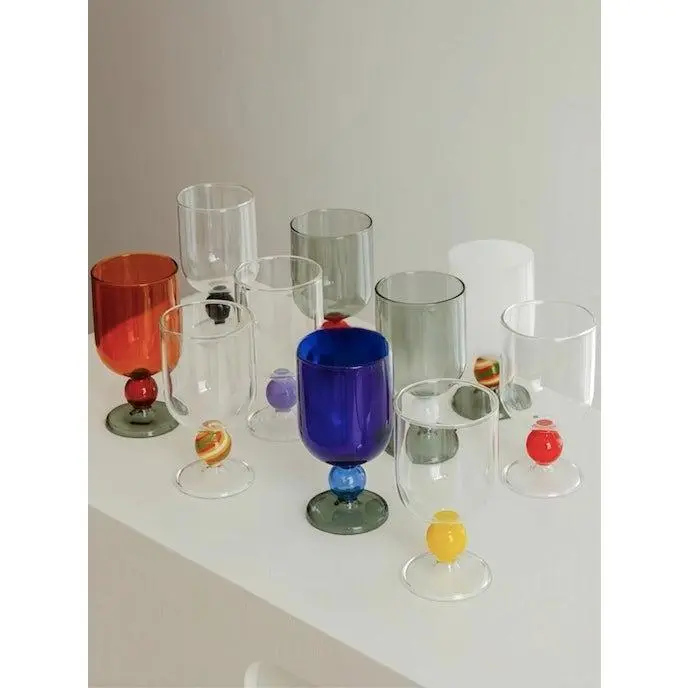 Gumballs Wine Glass - Eclectic Whimsical Coloured Cocktail Glasses