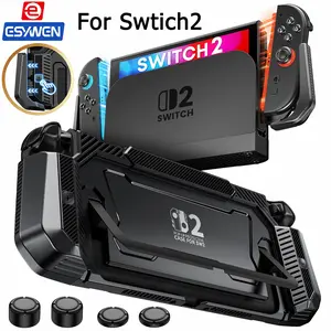 ESYWEN for Nintendo Switch 2 Case Exclusive Pop-up 1-Click Joy-Con Release Kickstand Compatible Military-Grade Protection Dockable Ergonomic Grip Cover Accessories for Travel Shockproof Scratch-Resistant
