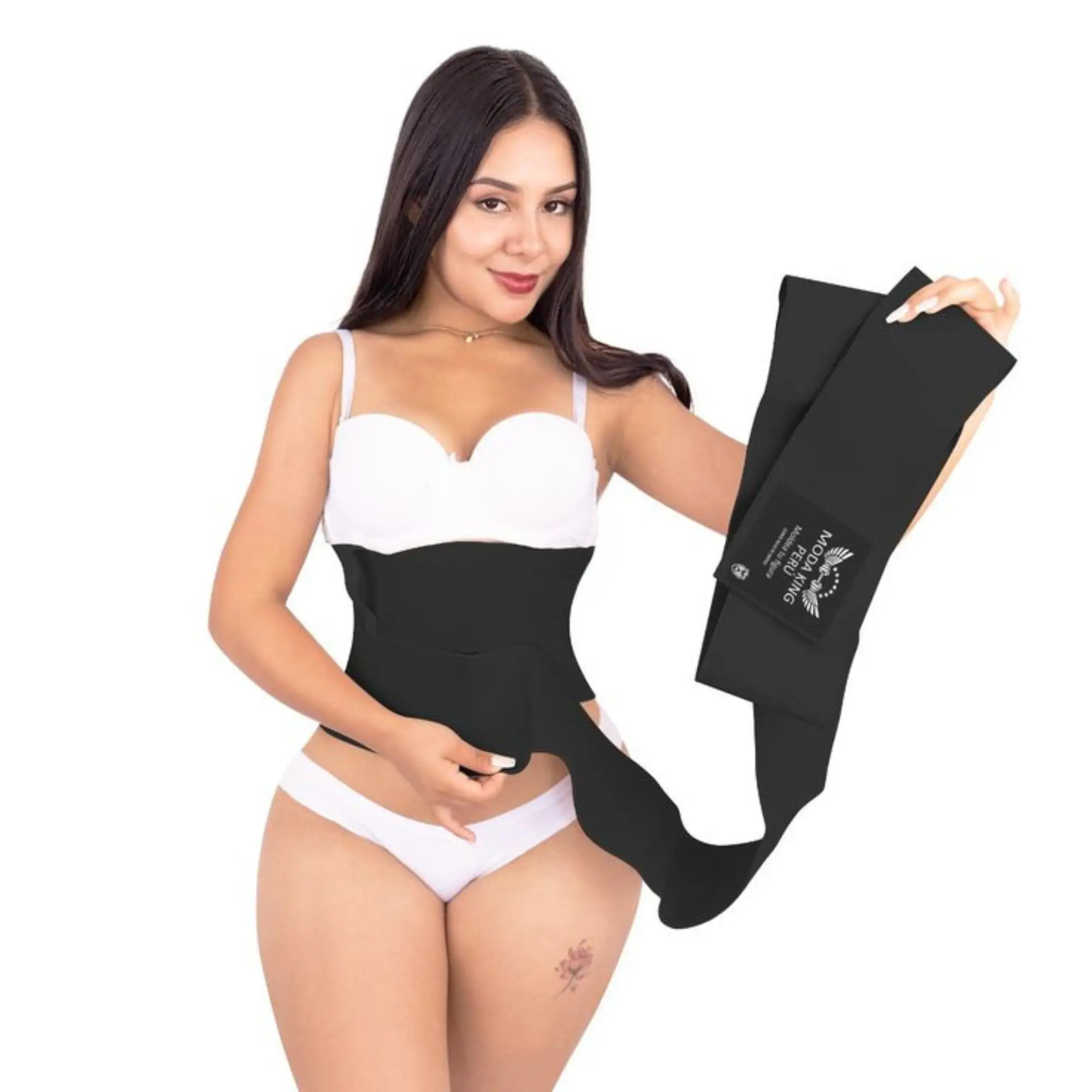 Moda King Peru Women's Invisible Tape Waist Trainer Faja - Hook-and-Eye Adjustable, Seamless Compression Garment with Adjustable, Body-Fitting, Buckle-Free, Compressive, Easy-Adjust Shapewear Belts for Snatched Waist, Adjustable Shapewear Belts