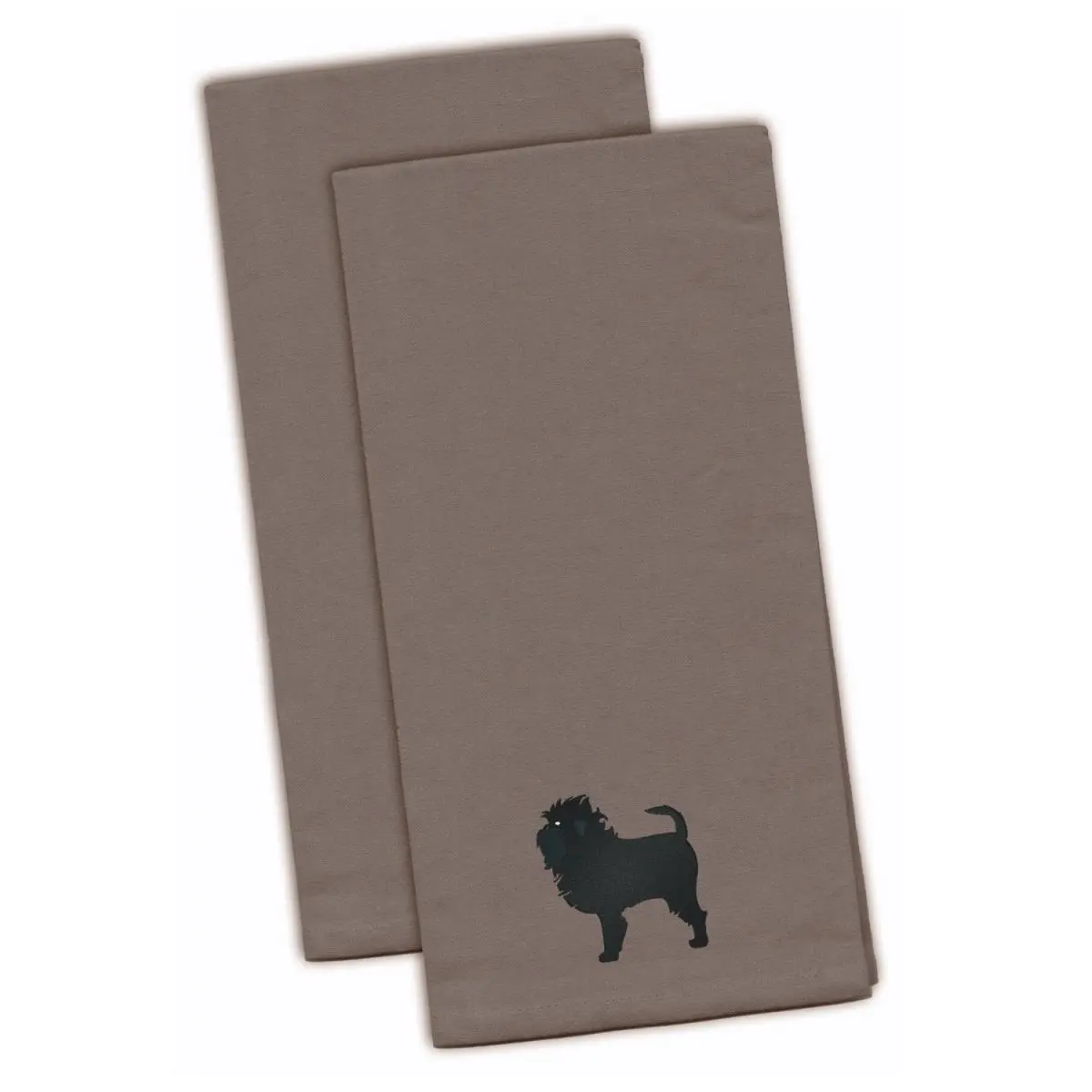 Carolines Treasures BB3448GYTWE Cotton Affenpinscher Gray Embroidered Kitchen Cleaning Cloth Towel - Set of 2