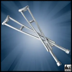 Pair of Crutches for WWE & AEW Wrestling Action Figures