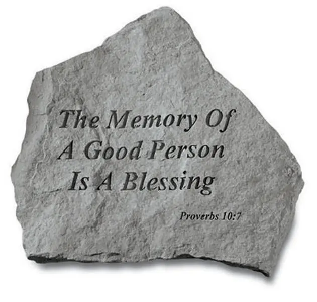 Kay Berry Inc. Commemorative Engraved Text Memorial Stone, 15.25x14" Garden Decor for Home Improvement & Garden Supplies