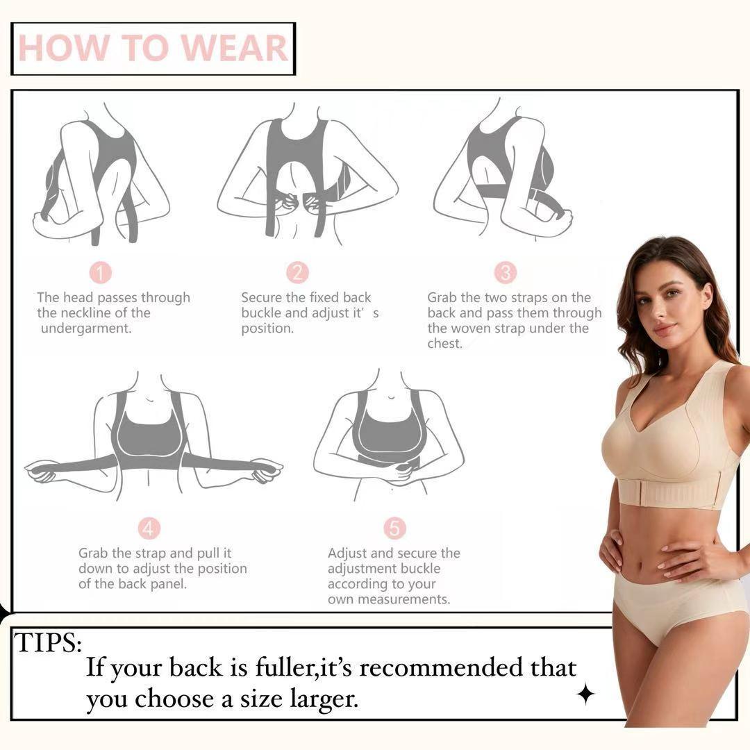 Posture Bra, women’s beige wireless bra, soft breathable non-removable molded cups, yoga fitness sportswear for gym and daily training,summer vibes bra Soft Comfy Bra Seamless Shaping Bras push up bra bras for women minimizer bra jelly bra,  fitness bra