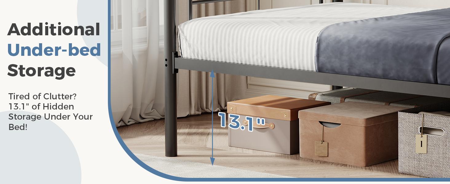 Twin Over Twin Metal Bunk Bed with Stairs & Safety Guardrails, Heavy-Duty Steel Frame, No Box Spring Needed, Space-Saving Bunk Beds