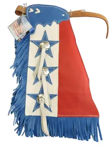 R Bar K/Custom Made Leather Chaps/Size 2T Leather Kids Chaps/Kids Patriotic Rodeo Chaps