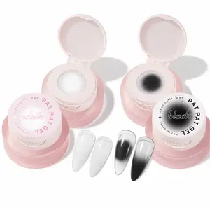 PAT PAT White & Black Gel for Ombre & Aura Nails 2.5g HEMA TPO Free Vegan Cruelty Free Versatile Nail Art Gel for Gradient Blends and Detailed Designs LTA NAILS