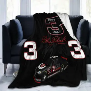 Dale Earnhardt Racing Champion Throw Blanket - Ultra Comfortable Warm Bed Cover, Lightweight Travel Sofa Bed,  Black with Red & White Checkered Design, All-Season Use for Home, Office, or Sports Fans, Travel Bedding, heated blanket big fluffy blanket