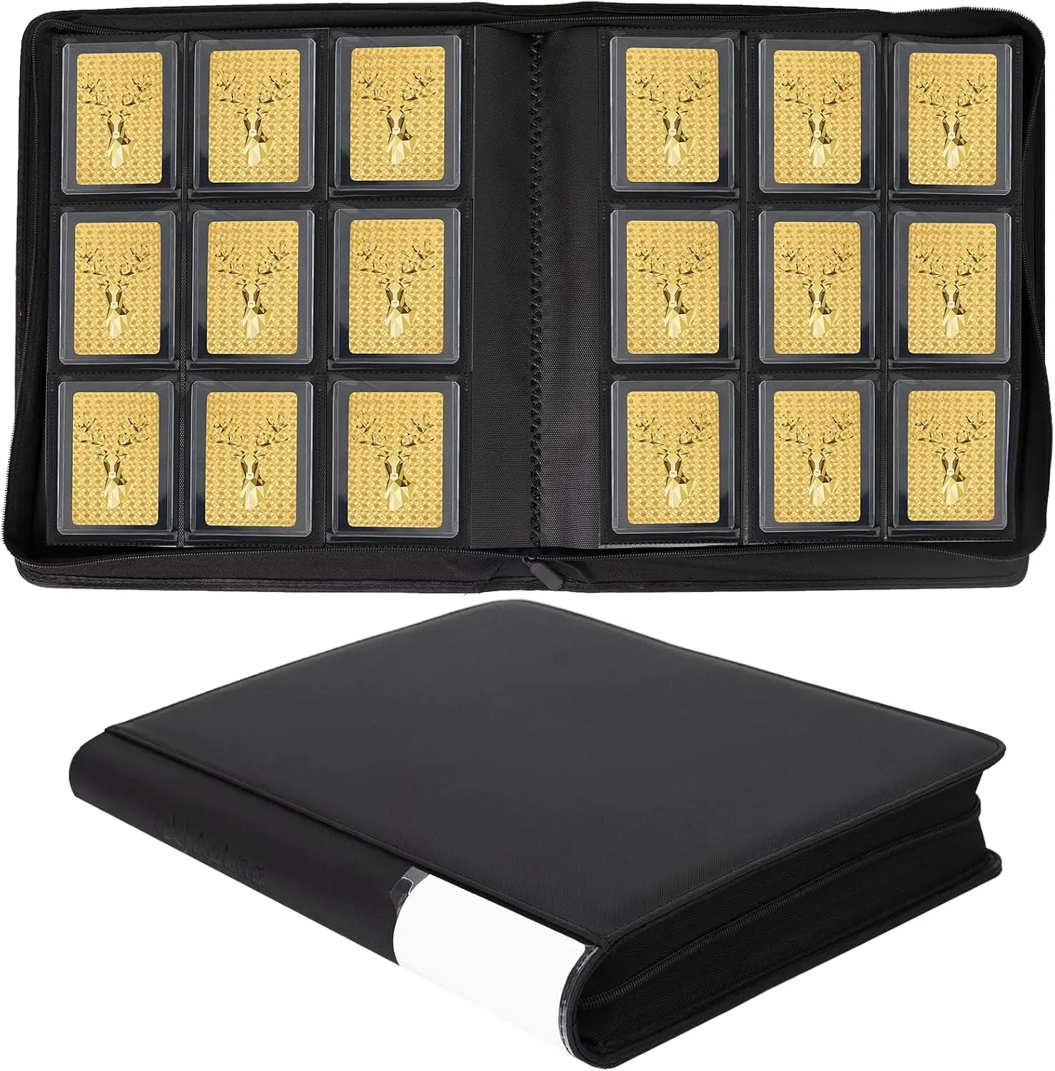 Toploader Binder, Holds 360 Toploaders, Top Loader Binder with 9 Pockets for 3" x 4" Rigid Cards, Double-Sided Pockets Card Binder Top Loader for Trading Cards or Sports Cards (black) - TikTok Shop Toploader Binder, Holds 360 Toploaders, Top Loader Binder with 9 Pockets for 3" x 4" Rigid Cards, Double-Sided Pockets Card Binder Top Loader for Trading Cards or Sports Cards (black) - TikTok Shop