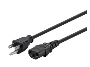 Monoprice 6ft 14AWG Power Cord Cable w/ 3 Conductor PC Power Connector Socket, 15A (NEMA 5-15P to IEC-320-C13)